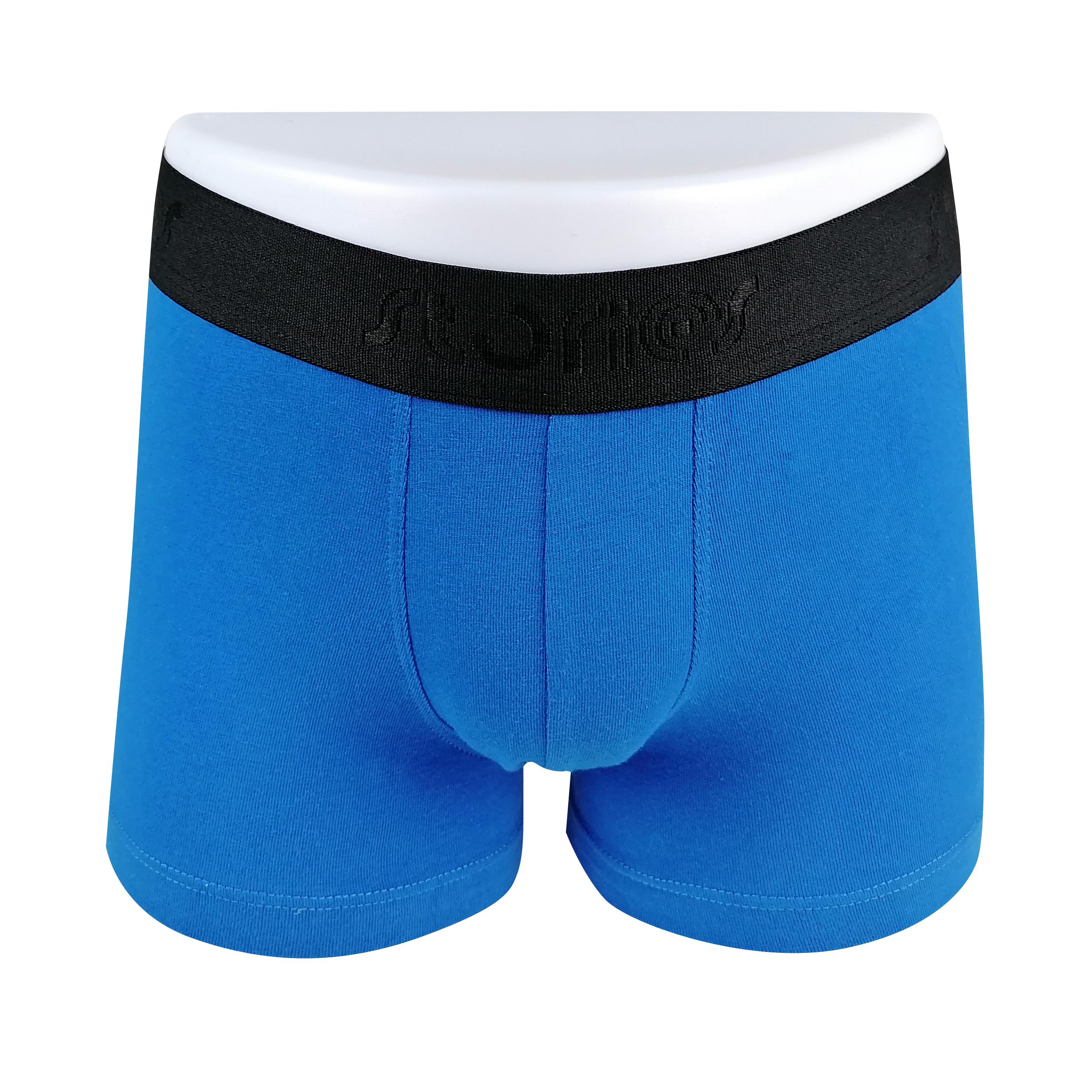 organic cotton plain color boys boxers jacquard logo kids underwear