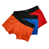 organic cotton plain color boys boxers jacquard logo kids underwear