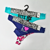 sexy lace elastic waistband customize print cotton ladies lingerie