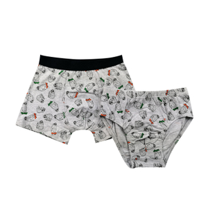 boy underwear set customize all over print cotton kids boxers briefs OEM 