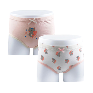2pack kids underwear customize cute print soft cotton girls briefs panties