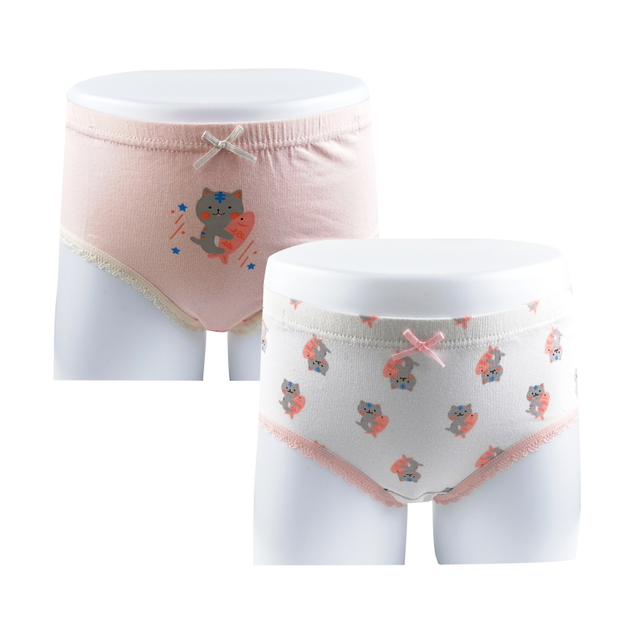 2pack kids underwear customize cute print soft cotton girls briefs panties