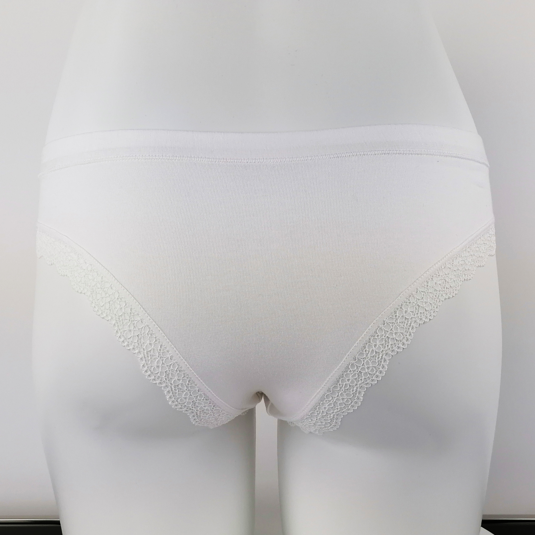 plain color women panties customize small logo print cotton fabric