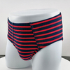 yarn dye strip print soft cotton boys briefs customize private logo undis