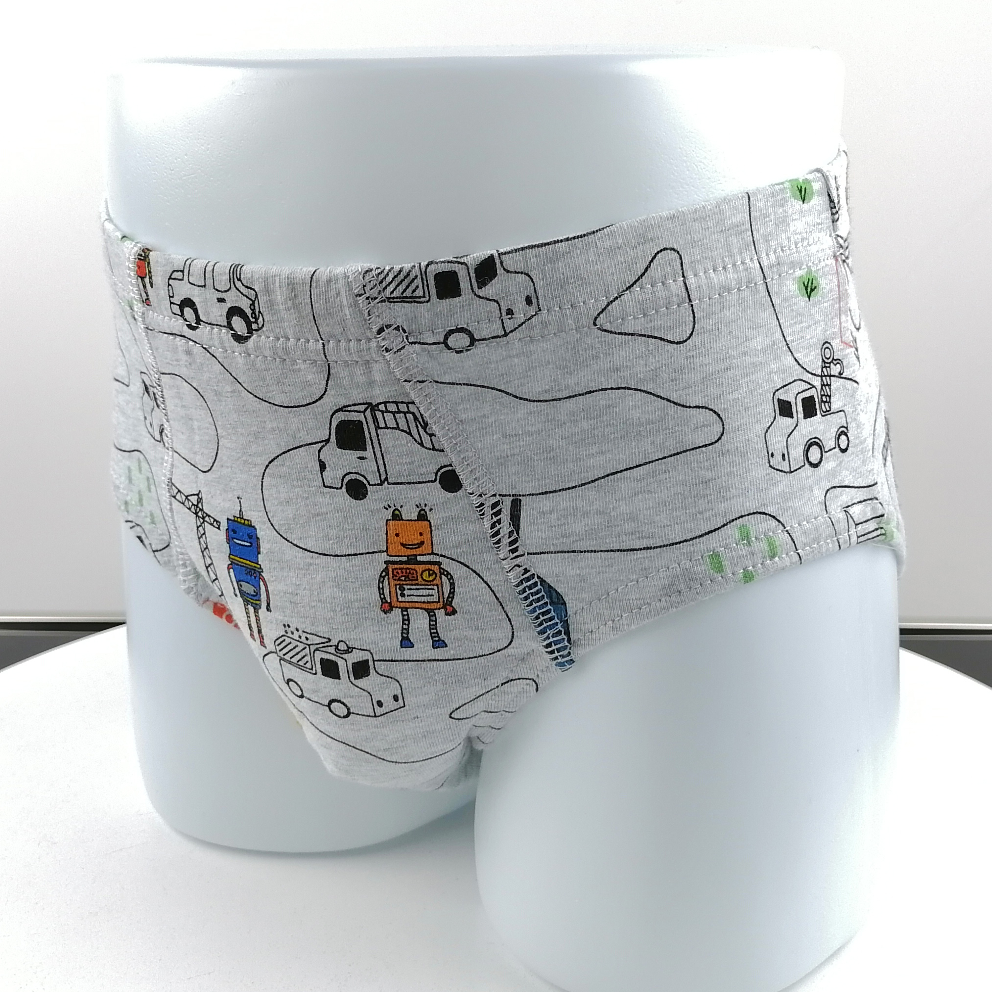 customize cartoon print little kids briefs boys underpants cotton spandex