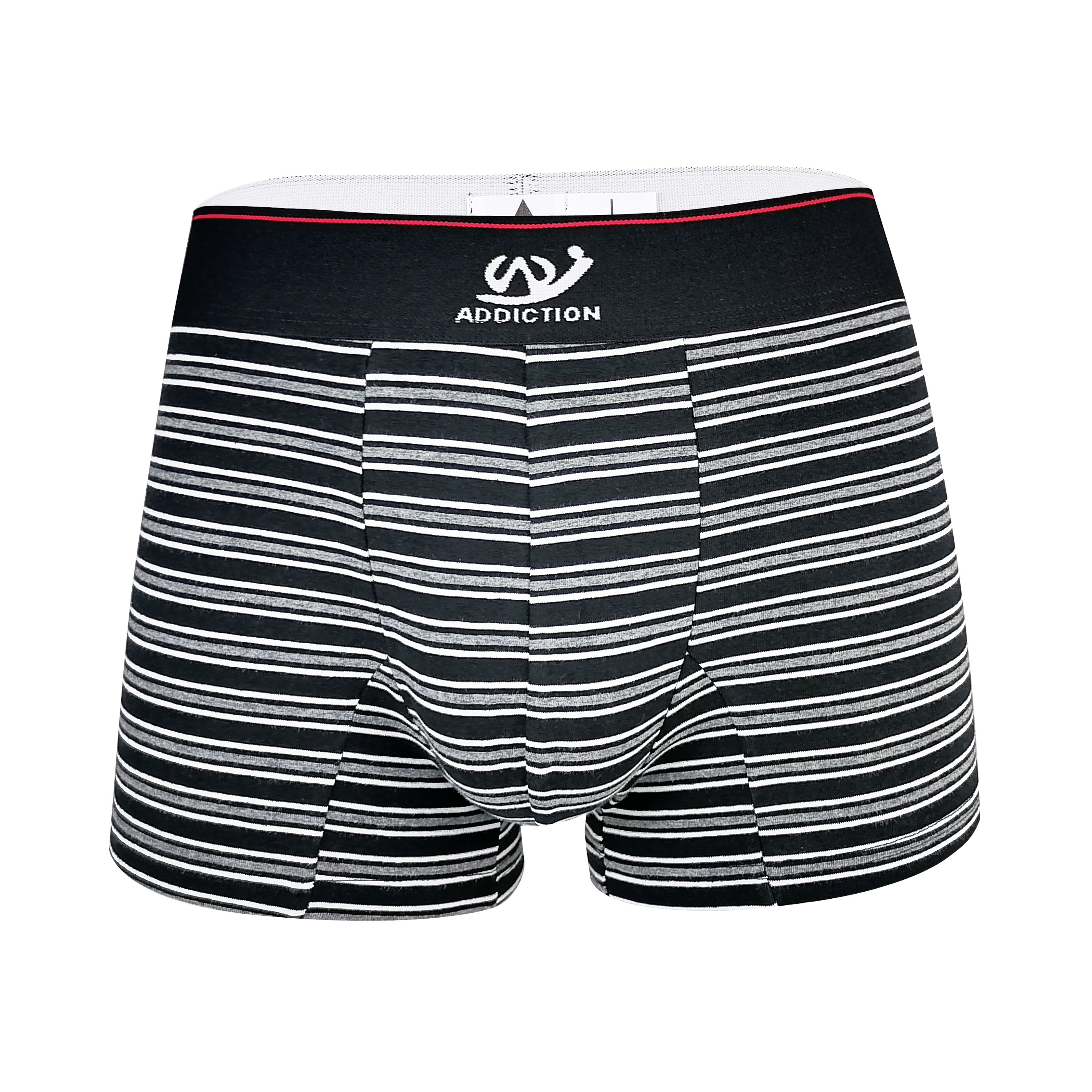 jacquard logo yarn dye strip print soft cotton men boxers underwear