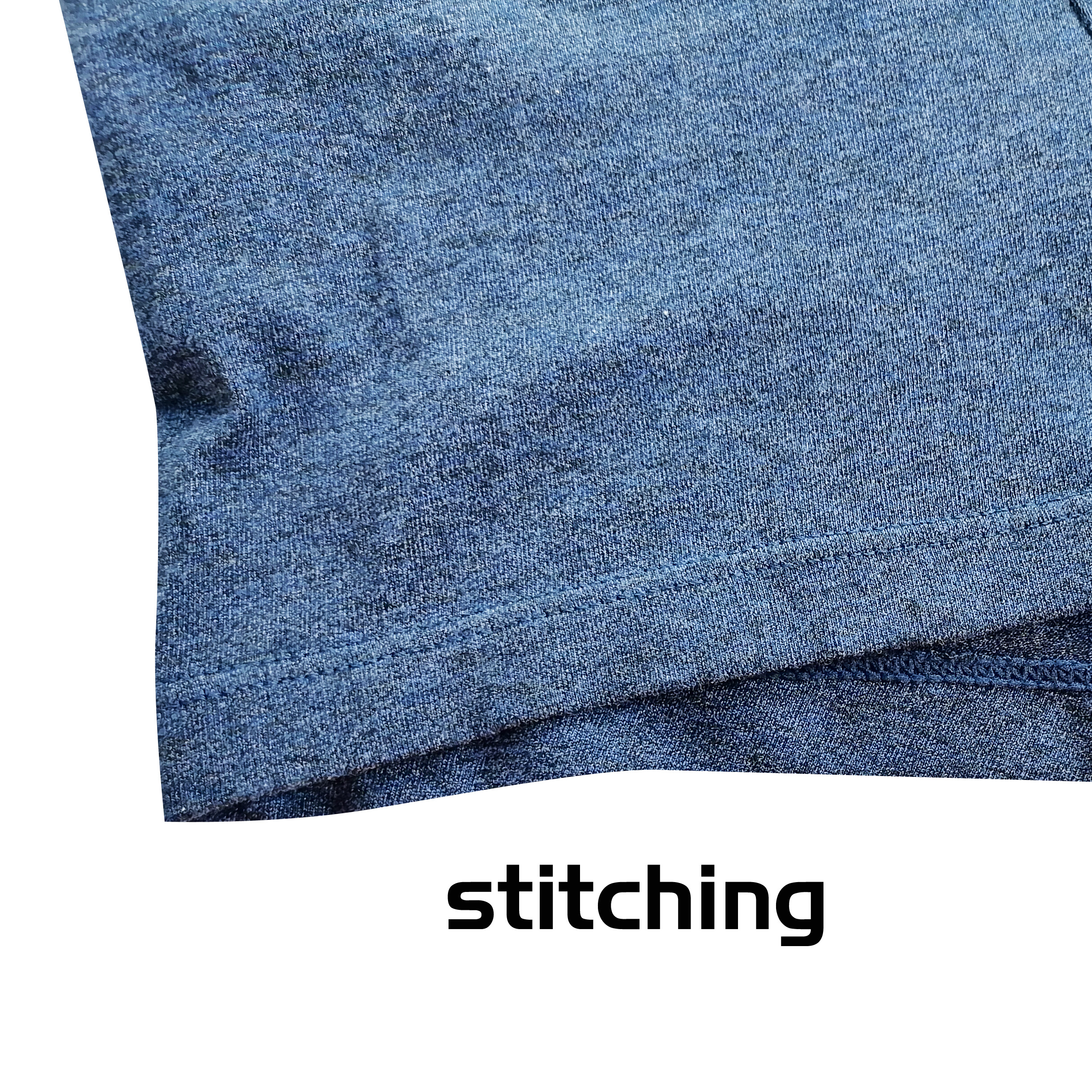 blue melange customized color OEM ODM breathable cotton spandex men boxer shorts