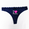 sexy lace elastic waistband customize print cotton ladies lingerie