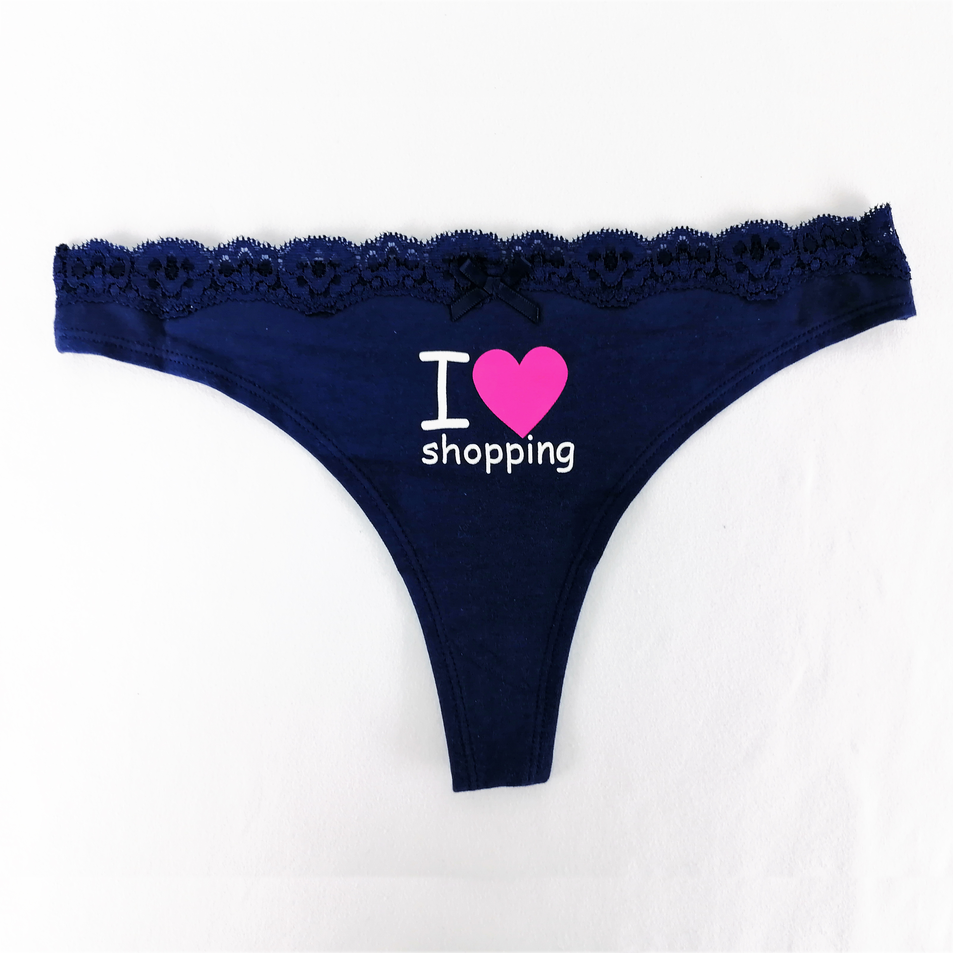 sexy lace elastic waistband customize print cotton ladies lingerie