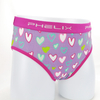 customize jacquard logo all over print breathable cotton elastane girls briefs underwear