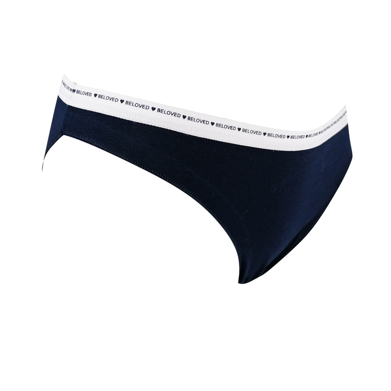 Lady bikini plain color cutomize logo cotton spandex women underwear