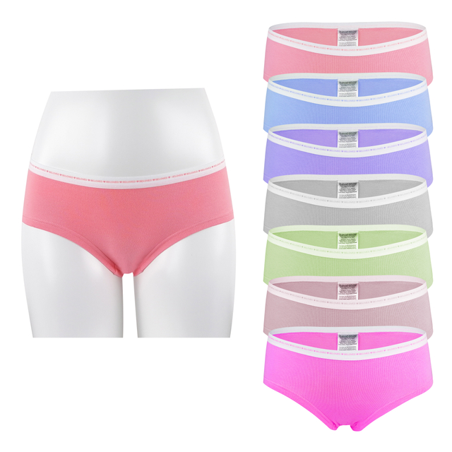 multi color women underwear customize logo breathable cotton spandex 