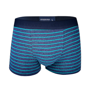Wholesale customize private logo striped print cotton men boxers shorts