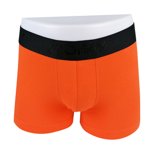 plain color jacquard logo boys boxers teen kids underwear cotton fabric