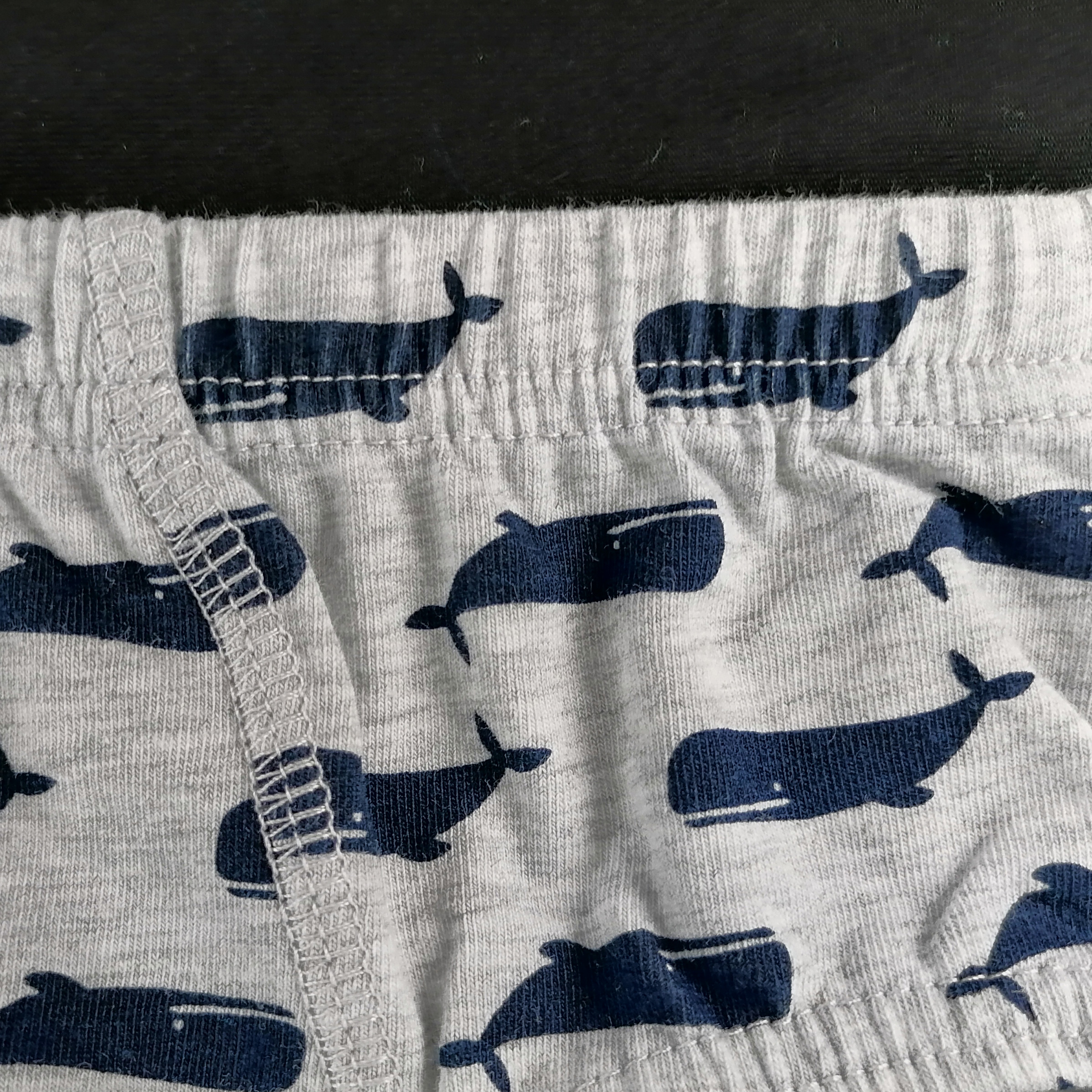 all over print grey cotton fabric customize private logo kids briefs