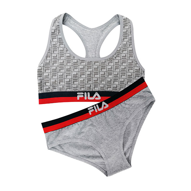 Hot Selling Customize Logo Grey Melange Wireless Ladies Bra Sets Lingerie