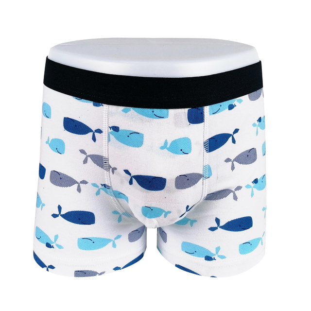 OEM customize all over print cute fish pattern boys underwear