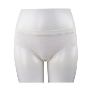 plain color women panties customize small logo print cotton fabric
