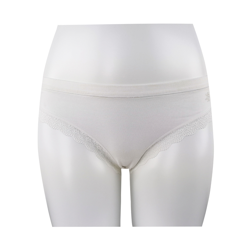 plain color women panties customize small logo print cotton fabric