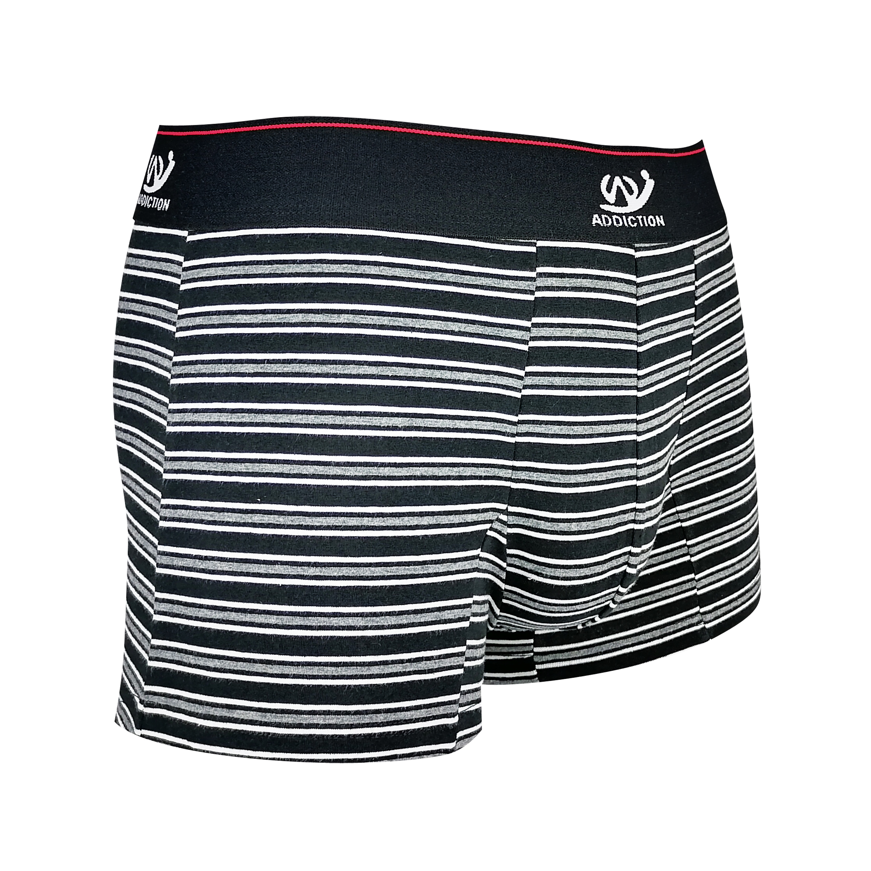 jacquard logo yarn dye strip print soft cotton men boxers underwear