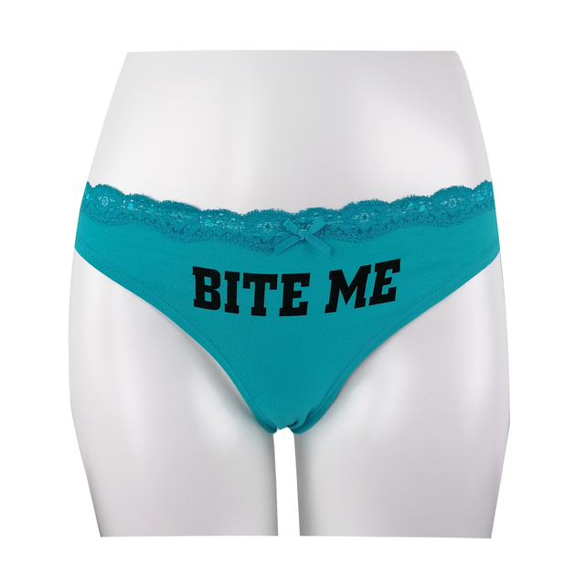 lace waistband customize print soft cotton spandex ladies thong gstring