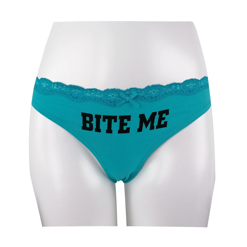 lace waistband customize print soft cotton spandex ladies thong gstring