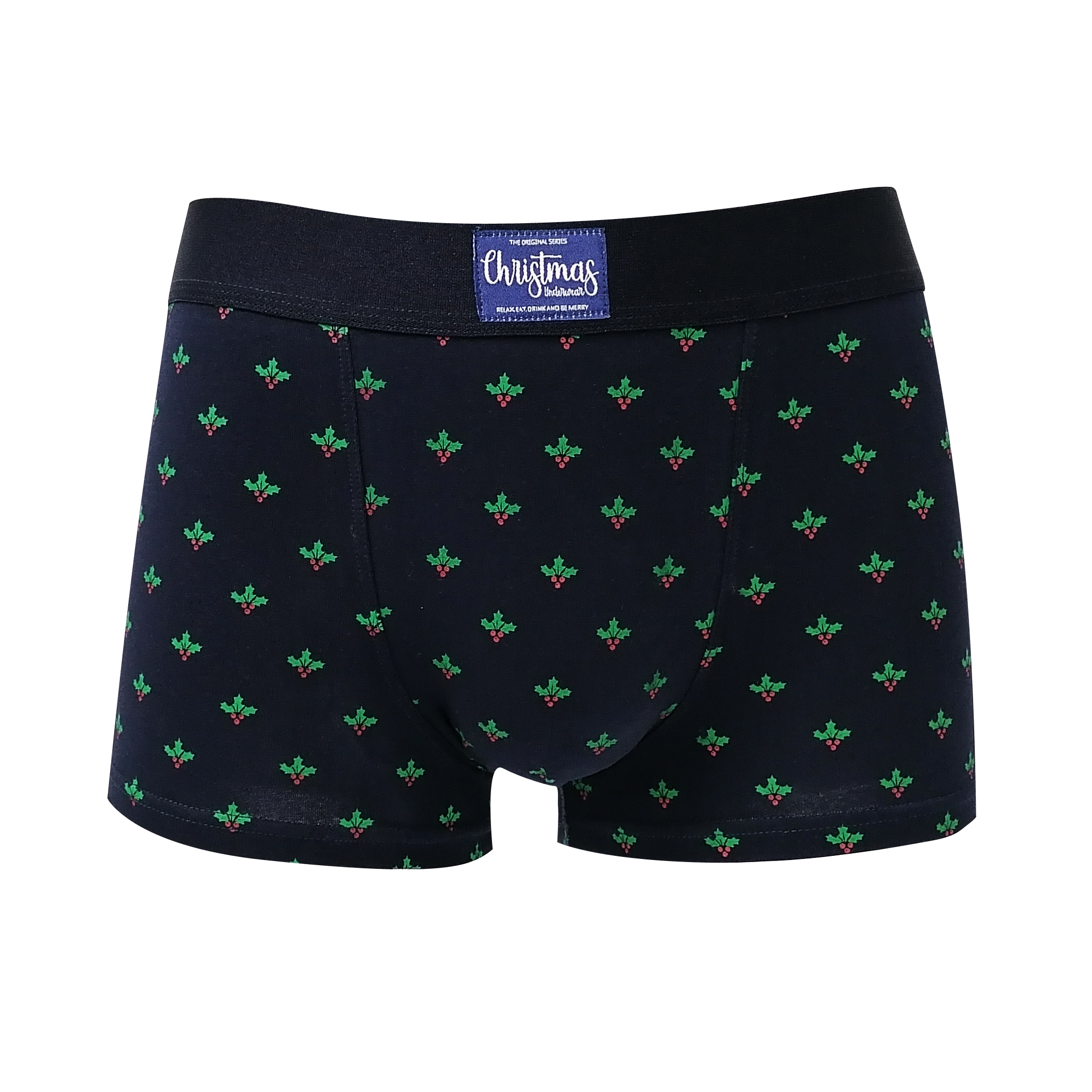 CK 2005 customize Christmas style all over print men boxers briefs cotton fabric