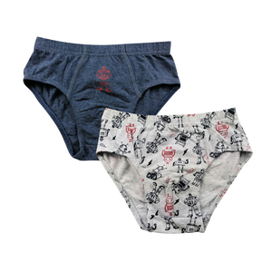 2 pack cotton spandex customize all over cartoon print soft boys briefs