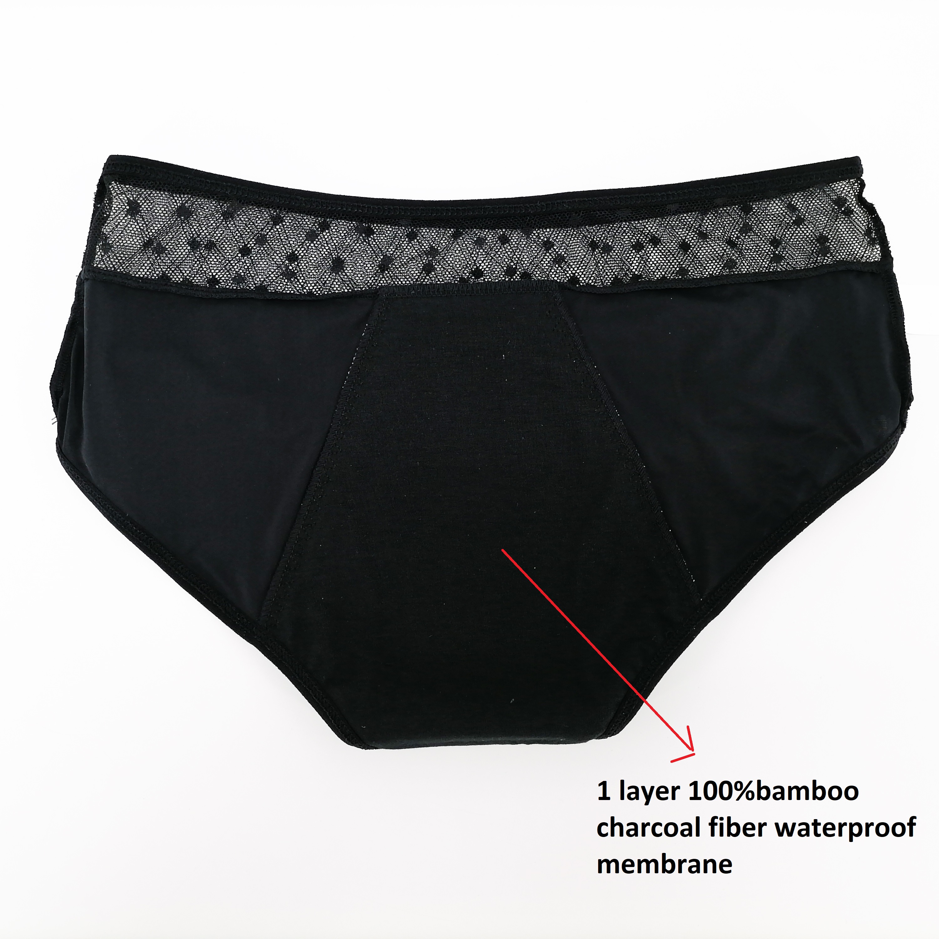 Factory Lace Waistband Nylon Material Menstrual Panties Period