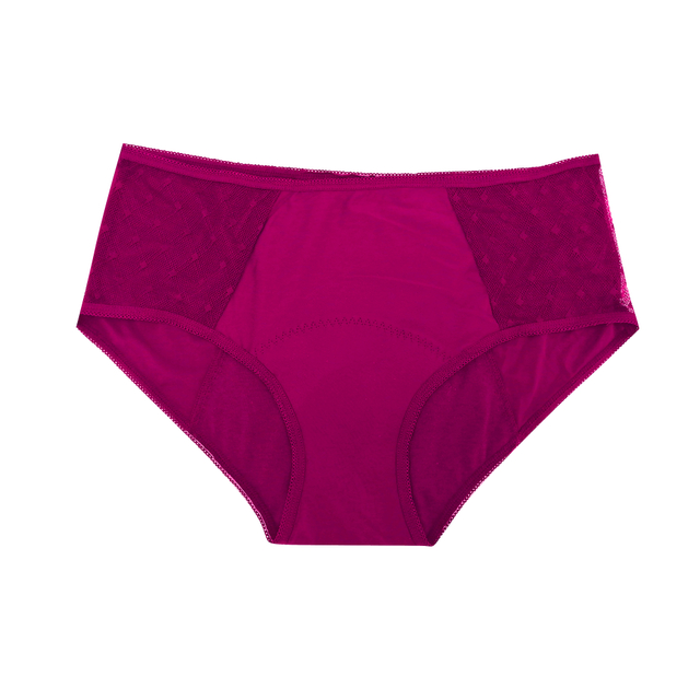 Wholesale Washable Leakproof Lace Style Menstrual Panties Women Nylon Period Undergarment 
