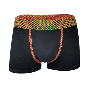 Men's stretch cotton trunk underwear customize logo fashion waistband