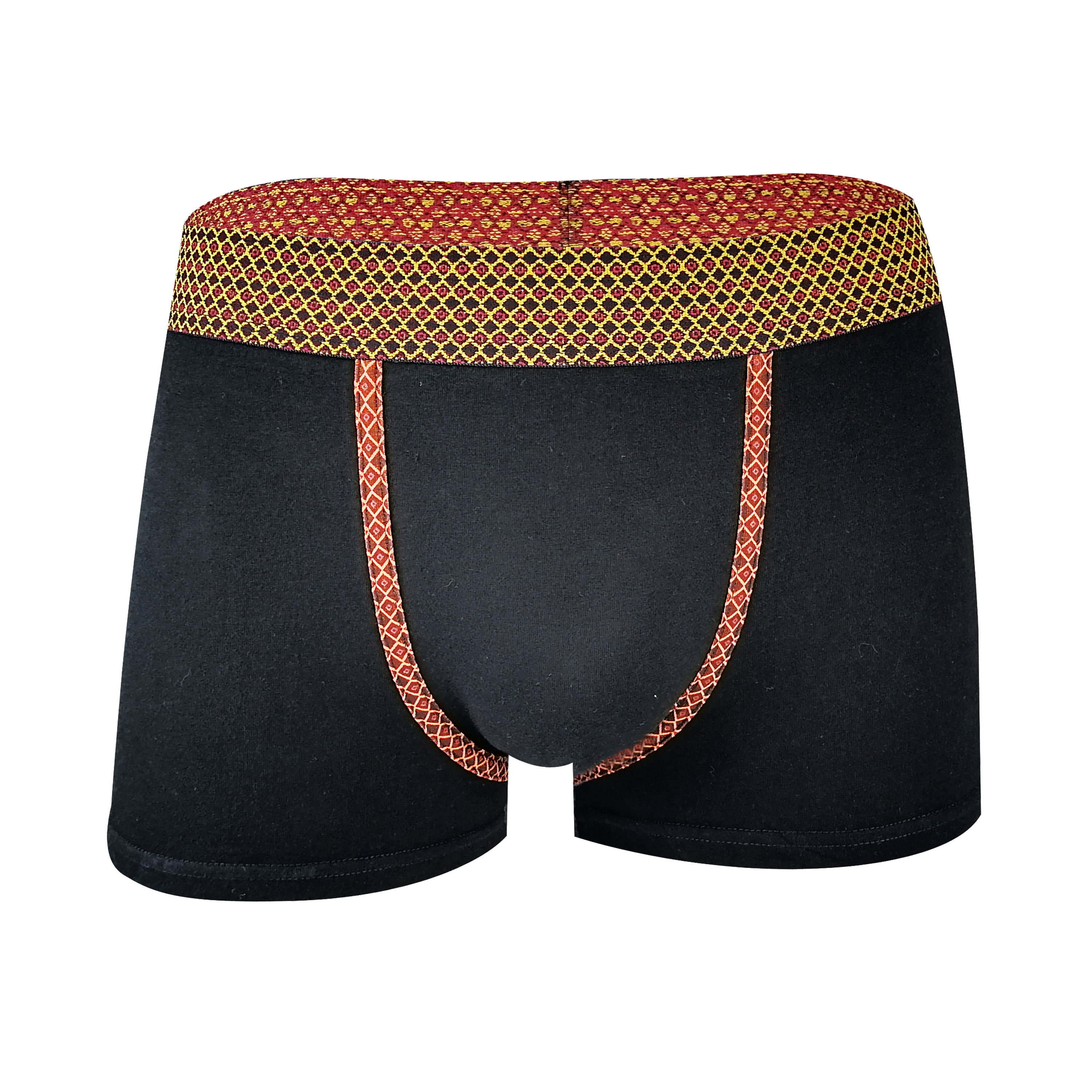 Men's stretch cotton trunk underwear customize logo fashion waistband