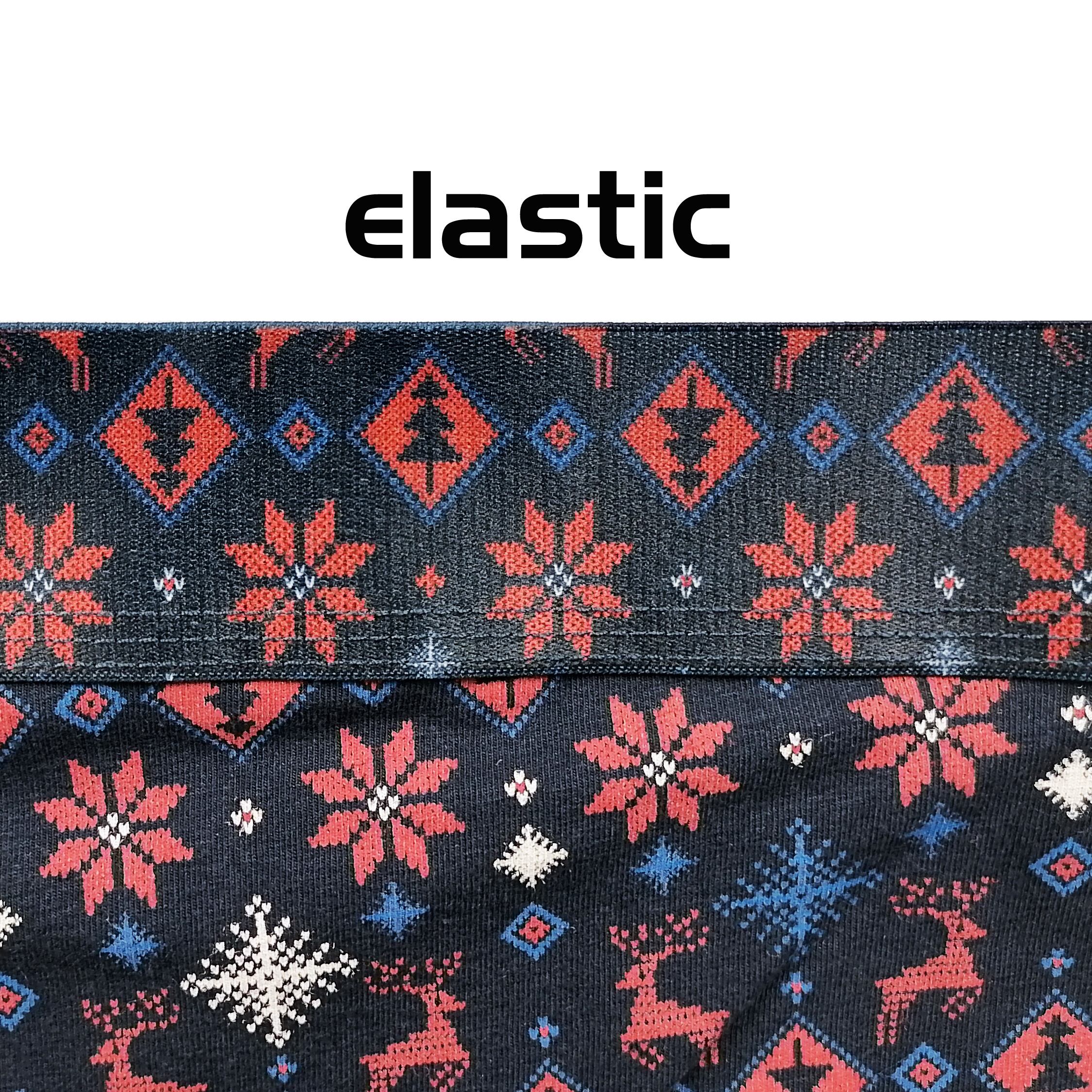 customize all over print Christmas style soft cotton spandex men underwear boxers