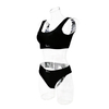 Customize Logo Plain Color Jacquard Logo Women Bra Sets Cotton 