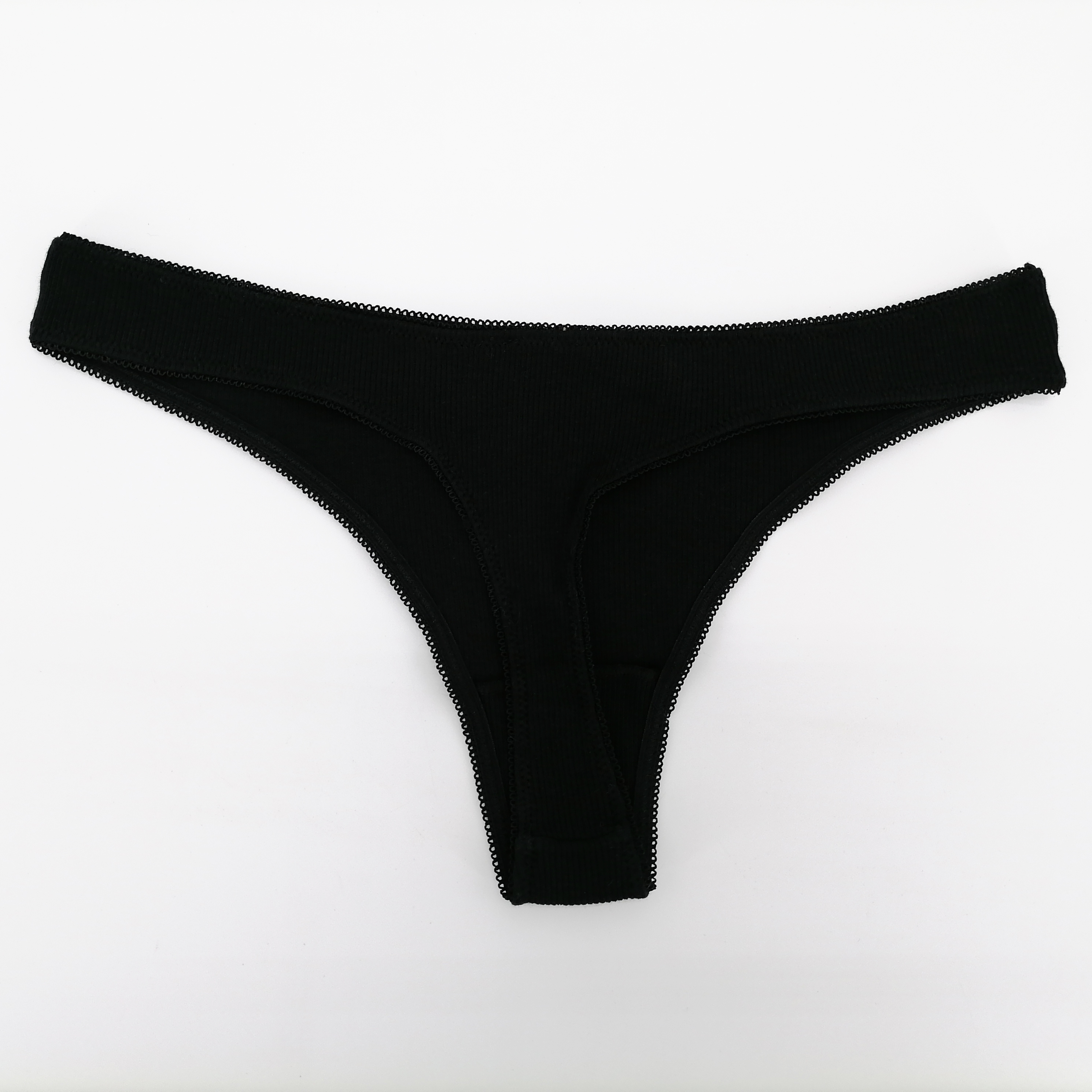 ladies thongs cotton elastane rib fabric sexy design
