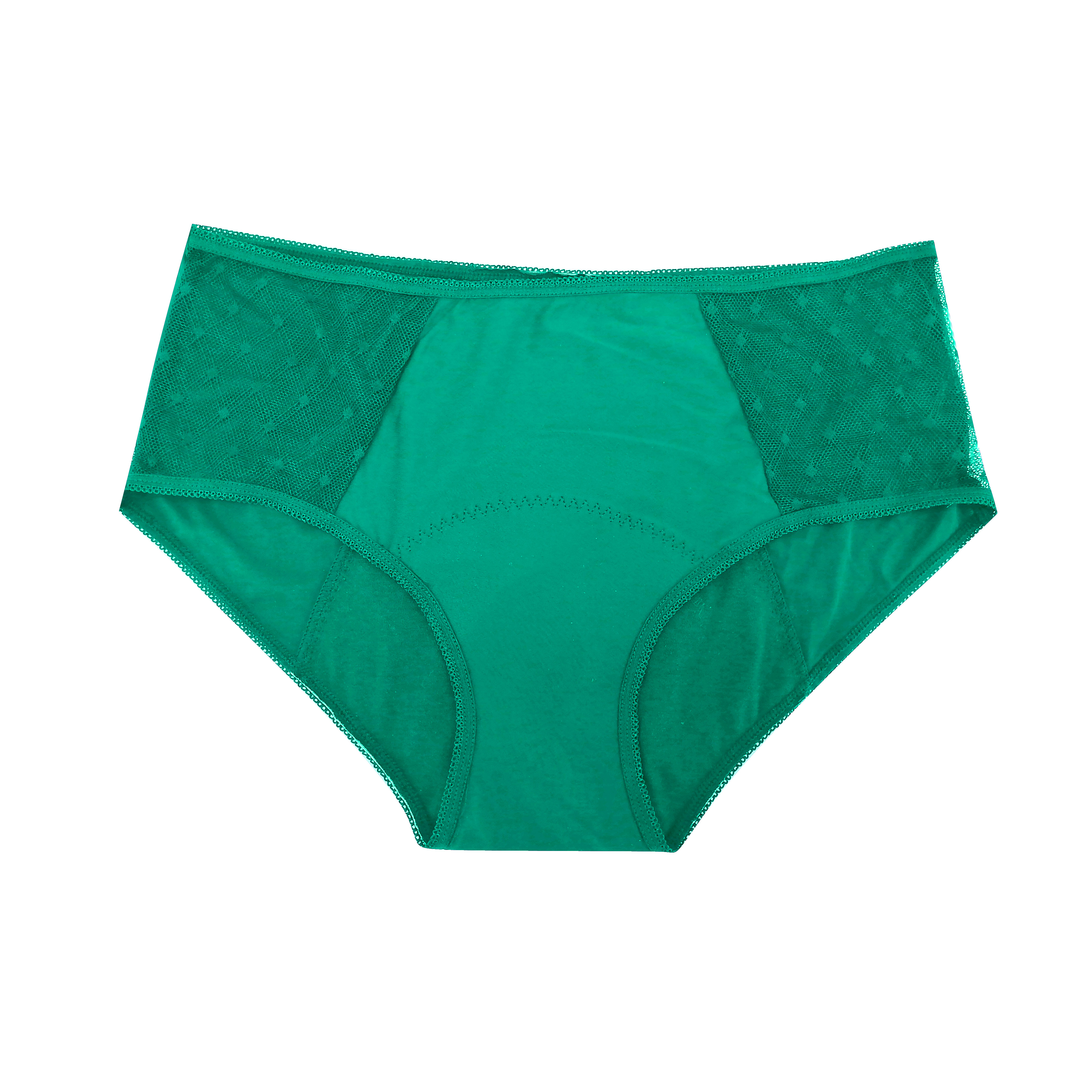 Wholesale Washable Leakproof Lace Style Menstrual Panties Women Nylon Period Undergarment 