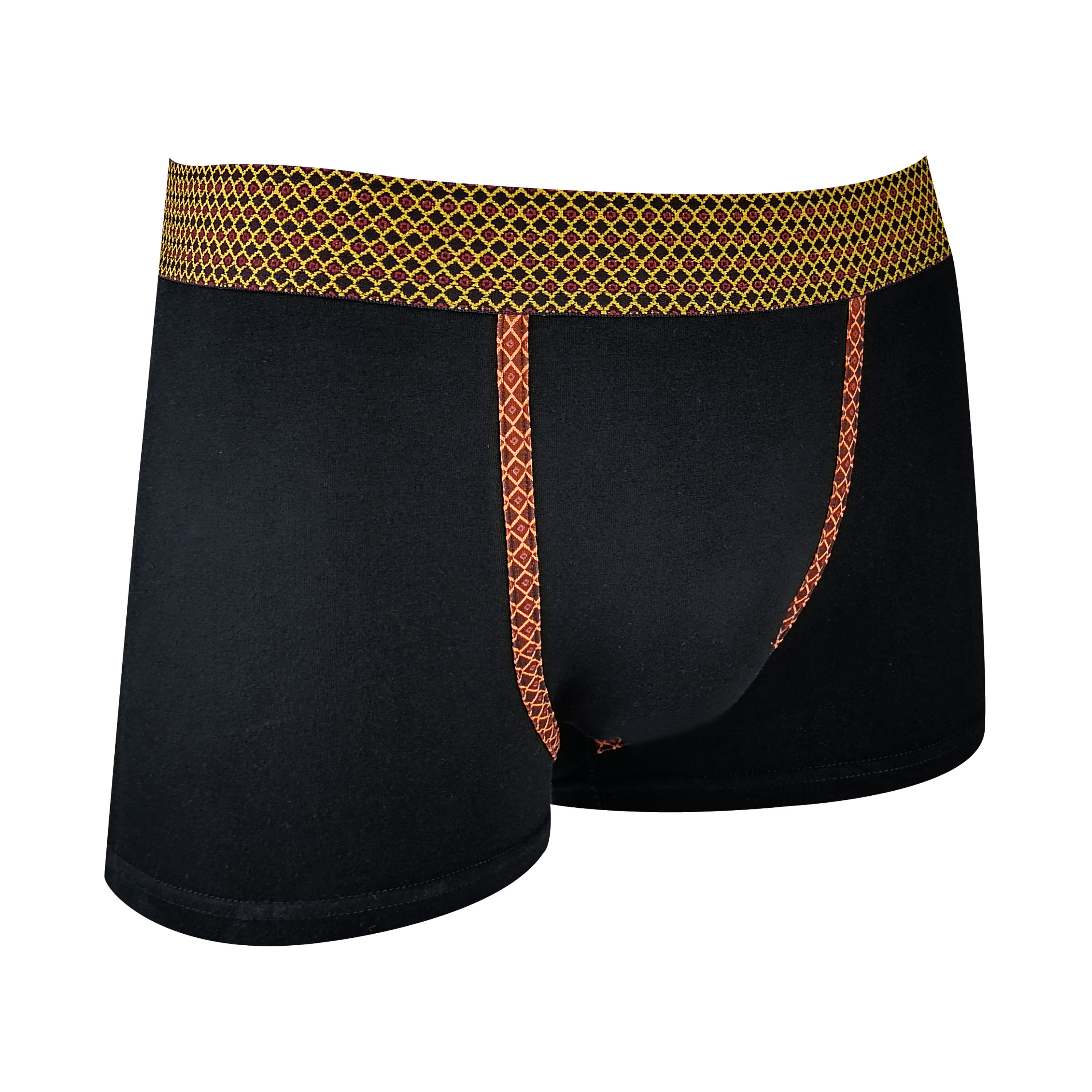 Men's stretch cotton trunk underwear customize logo fashion waistband