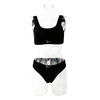 Customize Logo Plain Color Jacquard Logo Women Bra Sets Cotton 