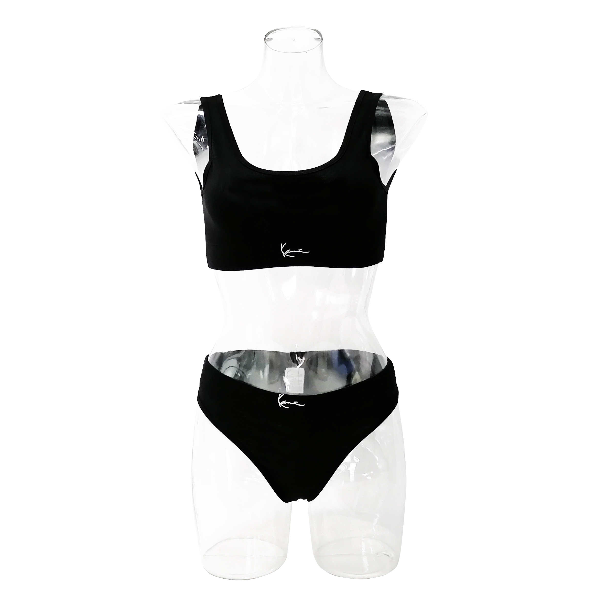 Customize Logo Plain Color Jacquard Logo Women Bra Sets Cotton 