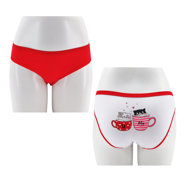 OEM ODM Valentine's Day Style Customize Personal Logo Women Briefs