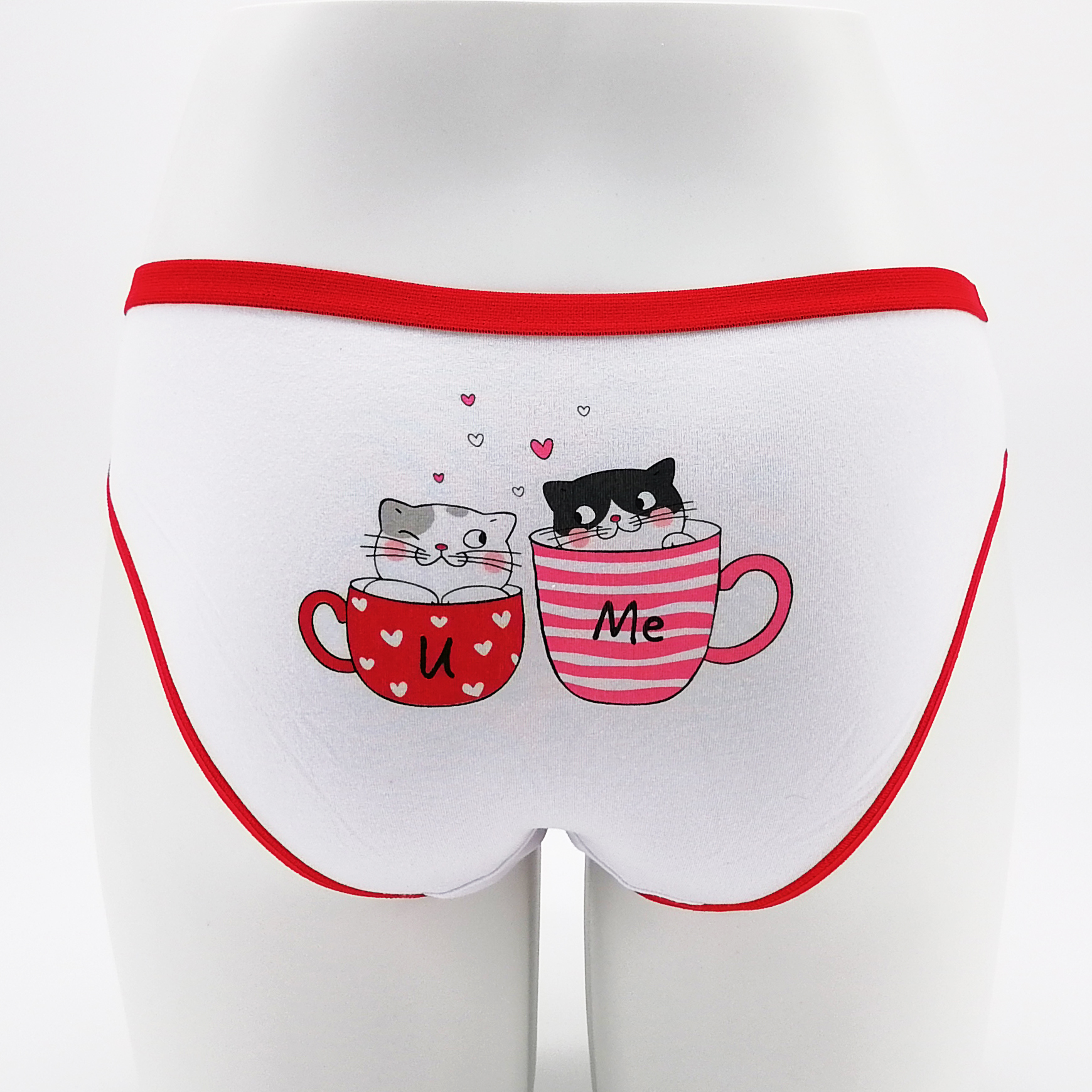 OEM ODM Valentine's Day Style Customize Personal Logo Women Briefs