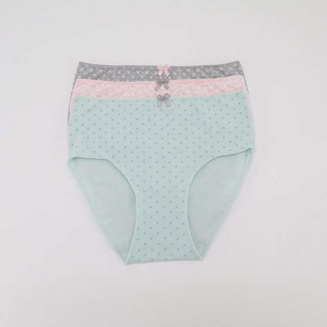 Customize Women Flower Printing High Rise Women Briefs Lingerie