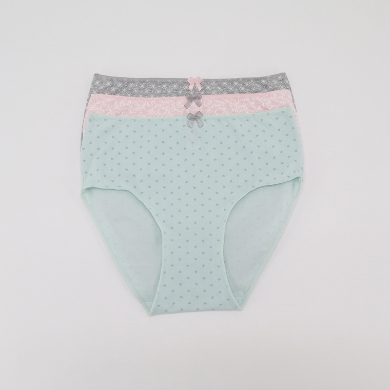 Customize Women Flower Printing High Rise Women Briefs Lingerie