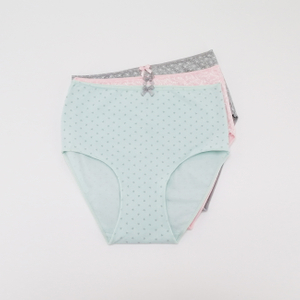 OEM ODM Floral Pattern Customize Print Comfort Cotton Women Briefs High Waist