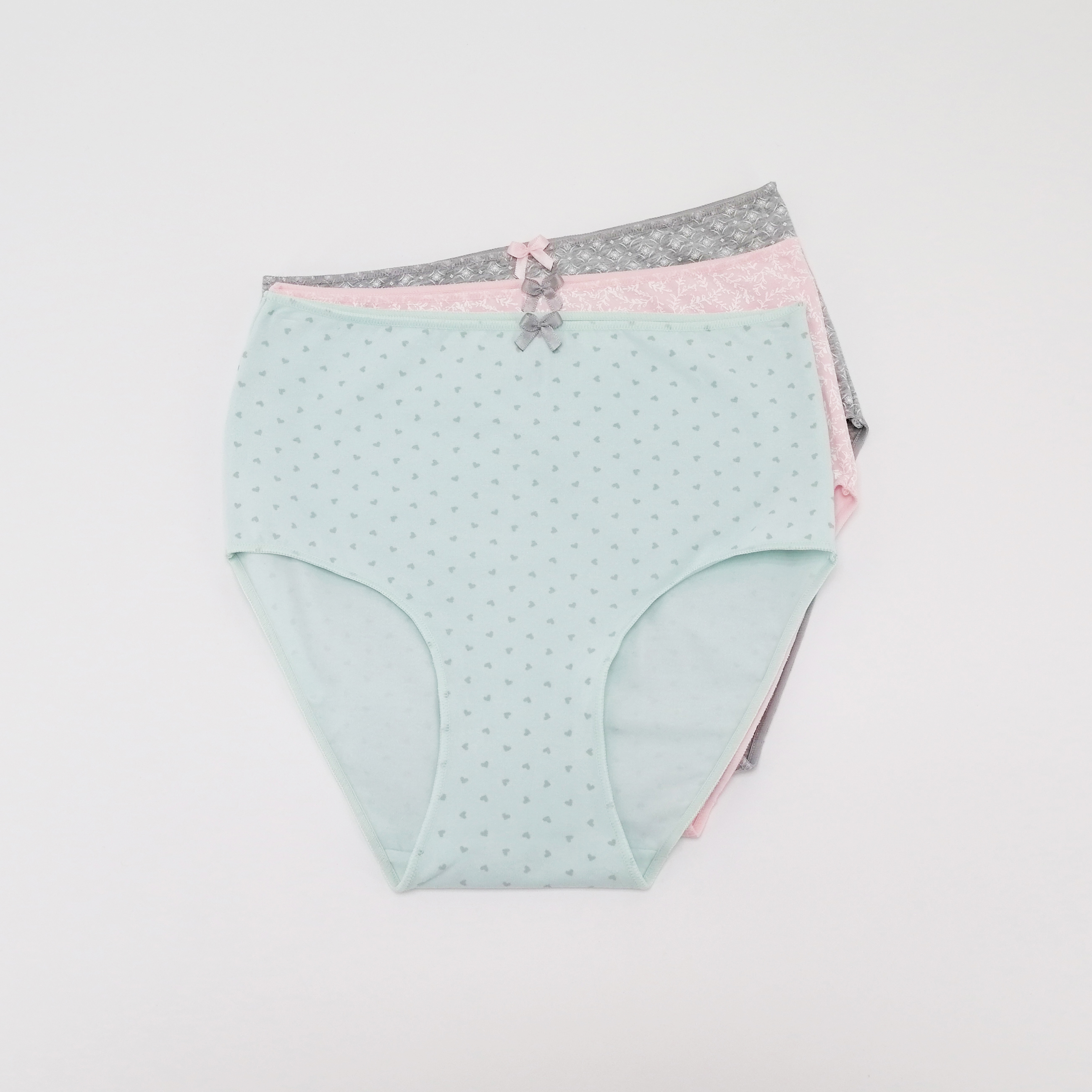 OEM ODM Floral Pattern Customize Print Comfort Cotton Women Briefs High Waist