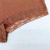 Rib Cotton Spandex Lace Design Women Underwear Boyshorts Hipster