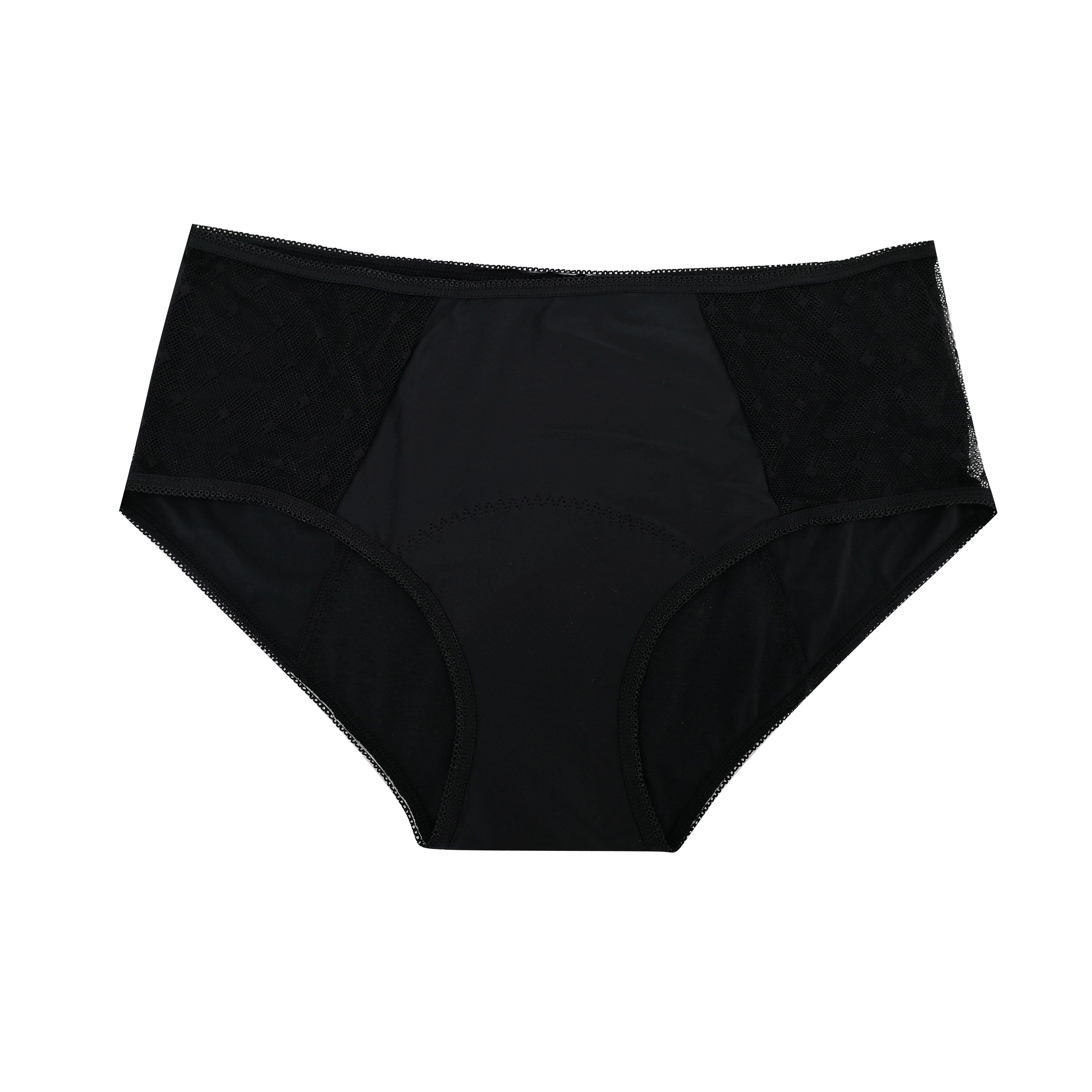 Wholesale Washable Leakproof Lace Style Menstrual Panties Women Nylon Period Undergarment 
