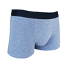 blue melange high quality cotton spandex men boxers customize logo 