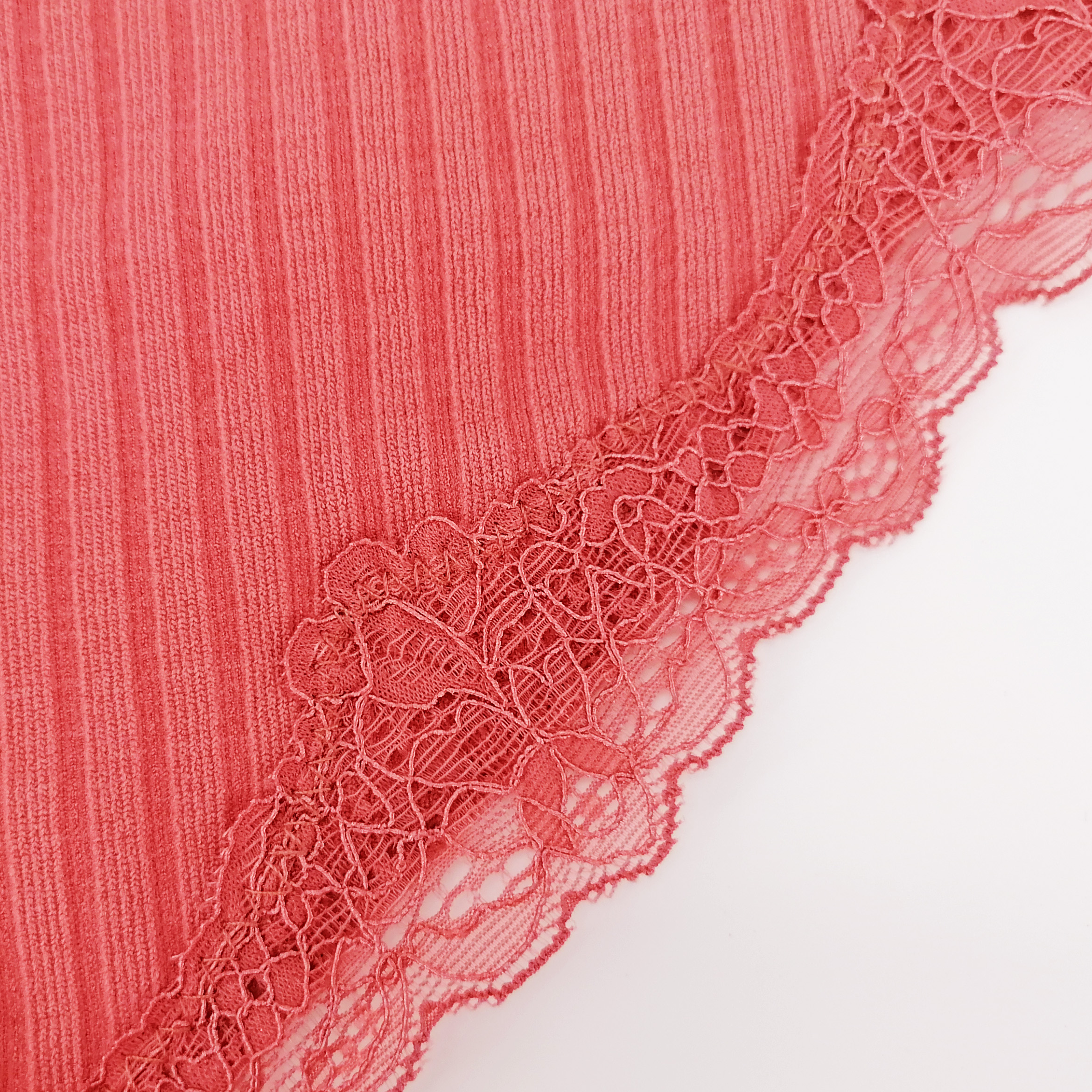 Rib Fabric Lace Design Customzie Multi Color Women Briefs