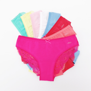 Multi Color Sexy Lace Design Cotton Elastane Women Underwear